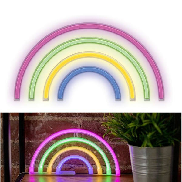 Neon LED RAINBOW Batteri + USB FOREVER Light multifärg