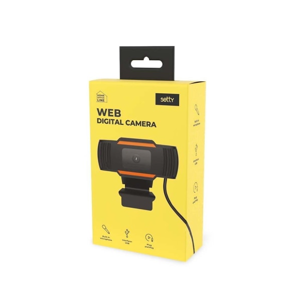 USB Digital Webbkamera med Mikrofon - Setty Svart Svart
