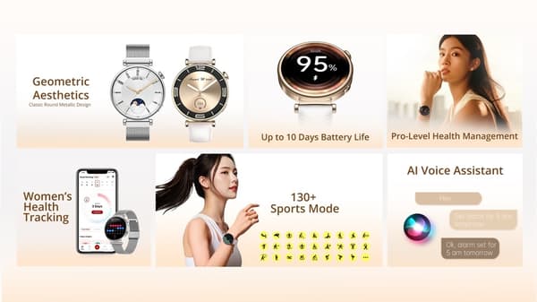 Riversong GLOW SW906 Smartklocka Bluetooth-samtal med extra rem Rosaguld Rosa guld