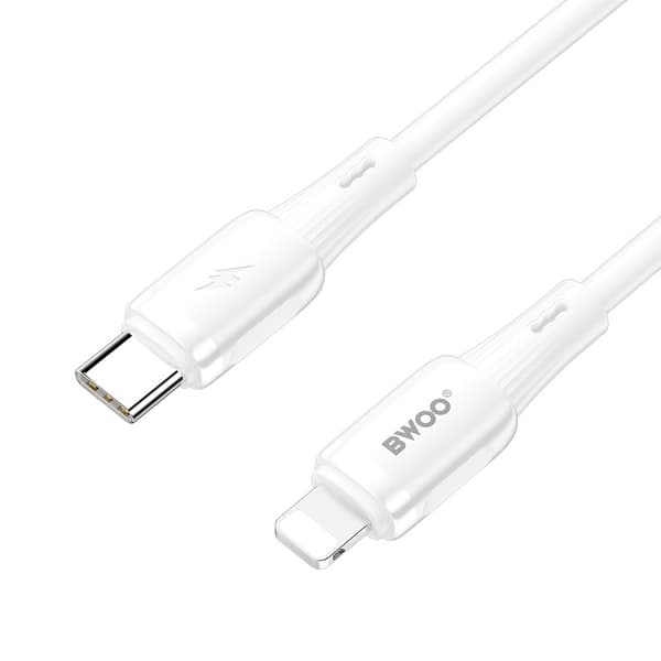 27W iPhone Snabbladdning USB-C till Lightning Kabel Dataöverföring 480Mbps Vit