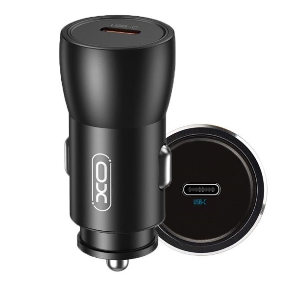 30W USB-C PD Snabb Billaddare För iPhone, Samsung Svart