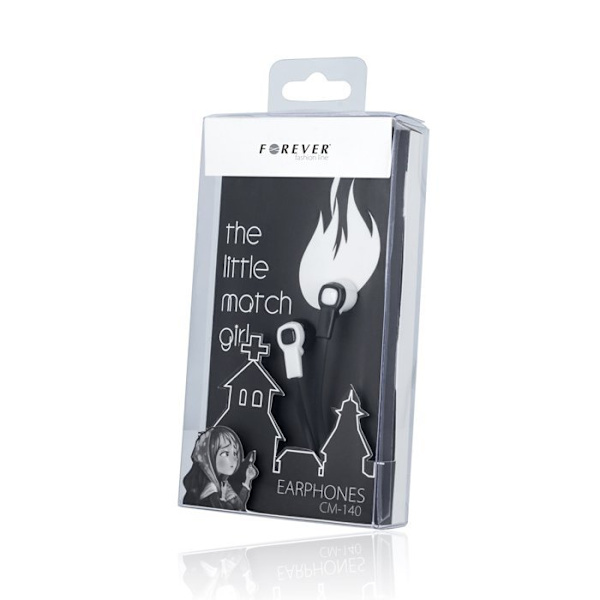 In-ear hörlurar Forever CM-140 Little Match Girl Svart