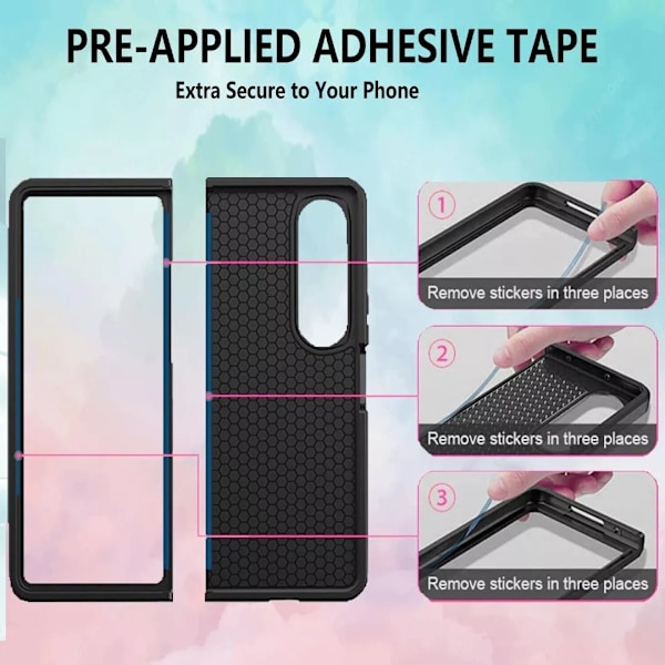 Samsung Galaxy Z Fold 4 - Shockproof Ring Armor Stand Slimmt mobilskal Svart Black