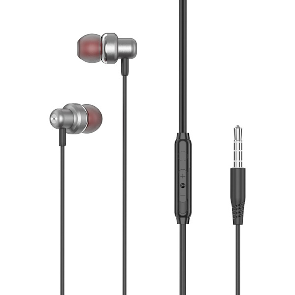 XO In-Ear Hörlurar med mikrofon 3,5mm iPhone, Samsung grå