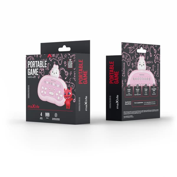 Maxlife bärbart minne och koncentrationsspel ljud- och ljuseffekter - rabbit Rosa