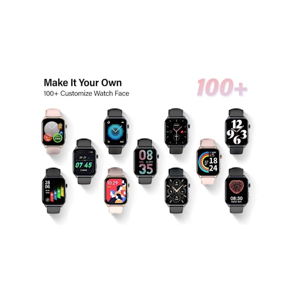 Smartklocka Riversong Motive 9E, Bluetooth-samtal, 2.01" AMOLED Rosa guld