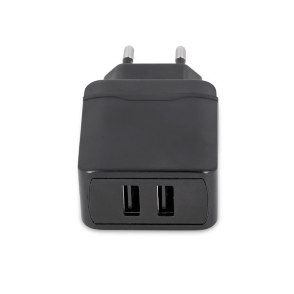 Maxlife 2xUSB Väggladdare till iPhone, Samsung Snabbladdning - Svart Svart