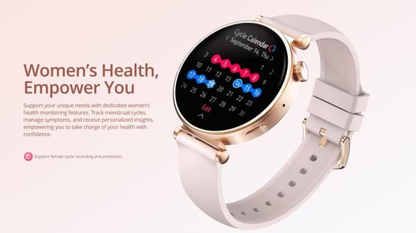 Riversong GLOW SW906 Smartklocka Bluetooth-samtal med extra rem Rosaguld Rosa guld