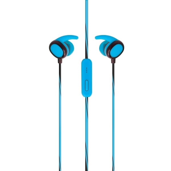 Stereo Sporthörlurar med Mikrofon 3,5 mm kontakt - Blå Blå