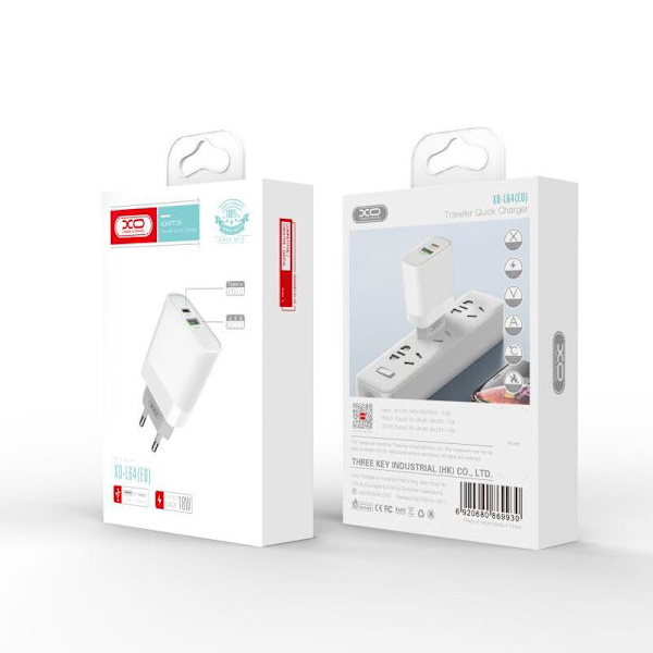 18W PD USB-C Snabbladdare för iPhone 11/12/13/14, Samsung Vit