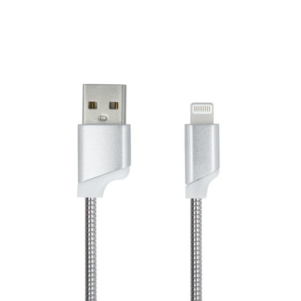 Snabbladdning Lightning kabel för iPhone / iPad - 2Amp Silver
