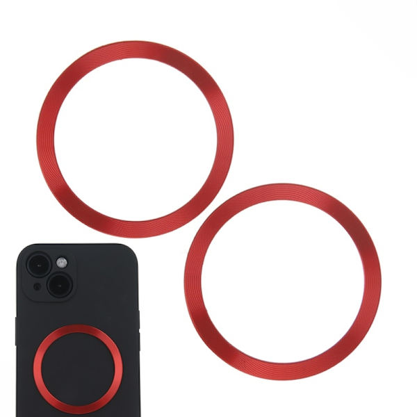 2st Universal Magnetisk Metall Ring För Magsafe Trådlös Laddare Röd
