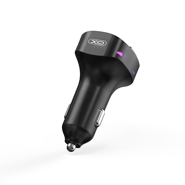 XO Bluetooth FM Sändare med USB-C & USB snabbilladdare Svart