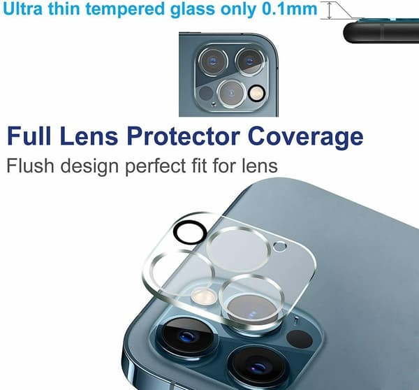 2-Pack iPhone 16 Pro Max - 3D Kamera Härdat Glas Transparent