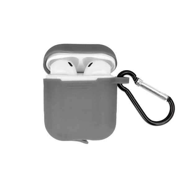 Silikon laddningsfodral för AirPod Med Krok - Grå Grey