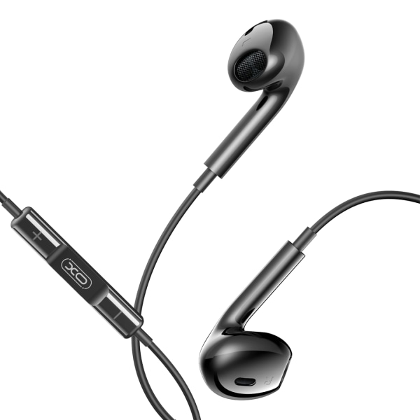 XO In-Ear USB-C / TYP-C Kontakt Hörlurar med Mikrofon Svart Svart