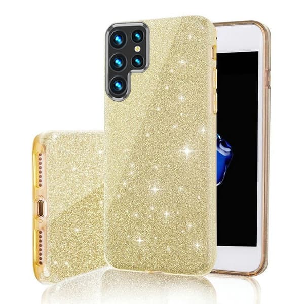 Samsung Galaxy S26 Plus - 3in1 Glitter Elegant Mjuk Skal Guld Guld