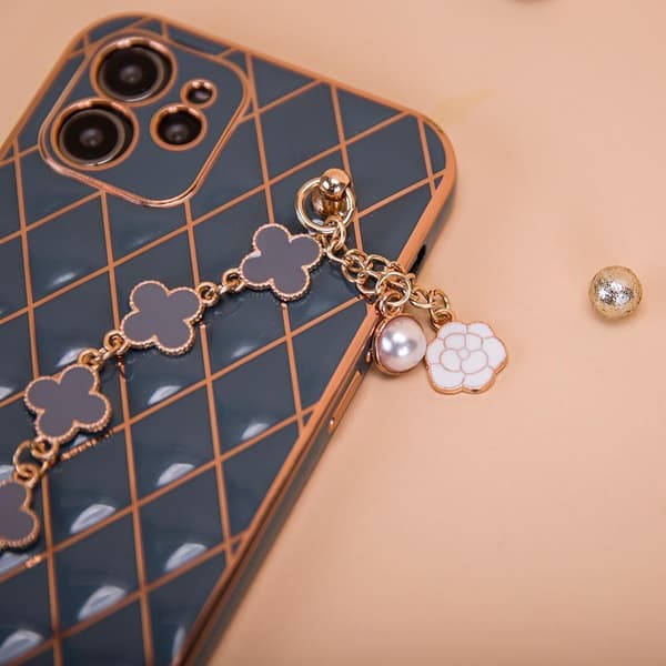 iPhone 13 PRO - Elegant Glamour Mjuk Skal Grön