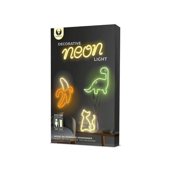 Neon LED Saturn Batteri + USB FOREVER Light Blå/gul multifärg