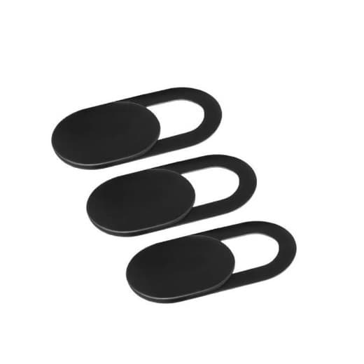 3-PACK Webbkamera Skjutskydd för Laptop/Mac/Smartphone Svart