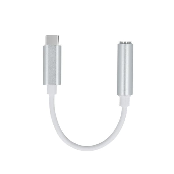 Setty USB-C till 3.5mm Audio Adapter Samsung/Andriod Mobiler Vit