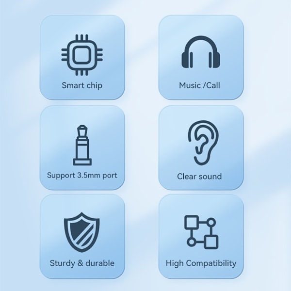 Lightning till 3,5 mm Aux Audio Jack Adapter för iPhone Mobiler - Svart Svart