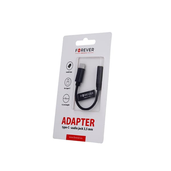 USB-C till 3.5mm Audio Adapter Samsung/Andriod Mobiler - Svart Svart