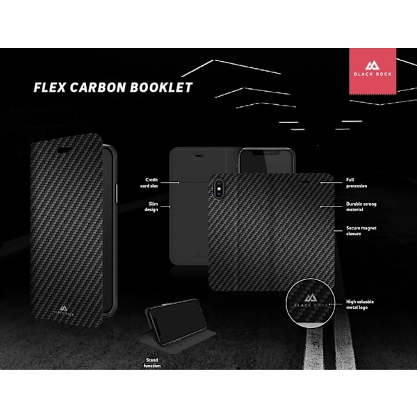 iPhone 6 Plus / 6s Plus Black Rock Flex Carbon Mobilplånbok Svart