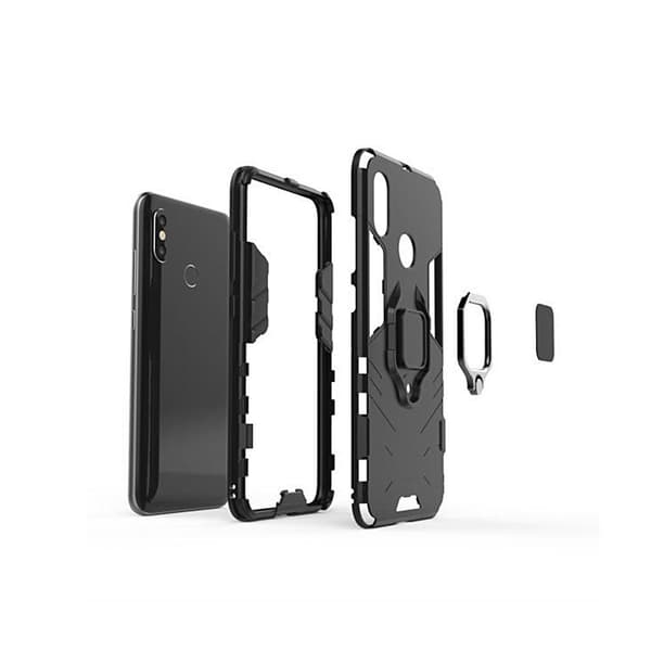 iPhone 12 / iPhone 12 PRO - Defender Skal Med Ringhållarstativ Svart