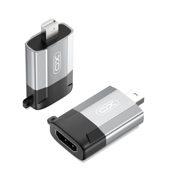 Mini Displayport till HDMI 4K 30HZ adapter för video ljudöverföring XO grå