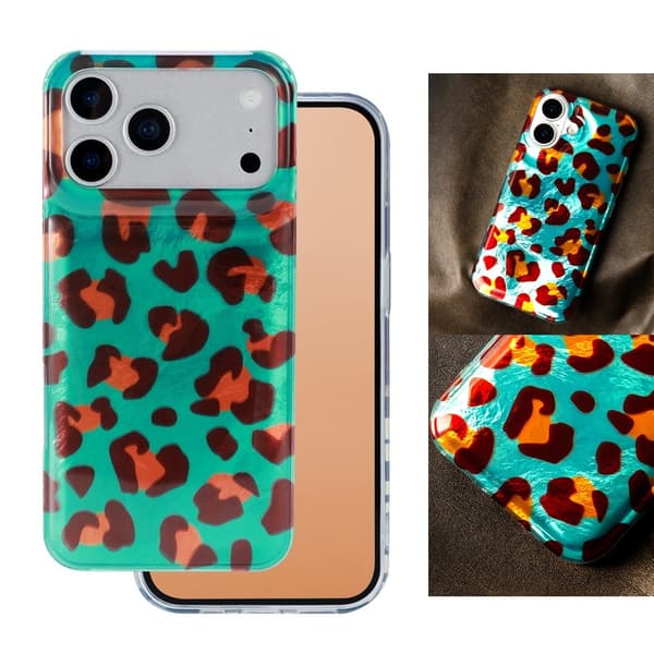 iPhone 17 Pro - Pearl Shine Animal pattern skal - Crazy Cheetah multifärg