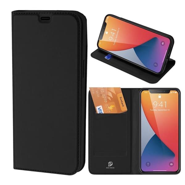 iPhone 12 PRO MAX - DUX DUCIS SkinPro Mobilplånbok - Svart Svart