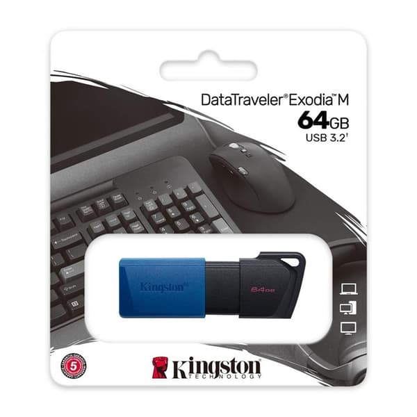 Kingston Exodia M 64GB USB DTXM 3.2 USB-minne Pendrive Blå