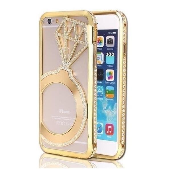 iPhone 6 / 6S - Fancy Skal Bakstycket smycke på baksidan - guld Guld