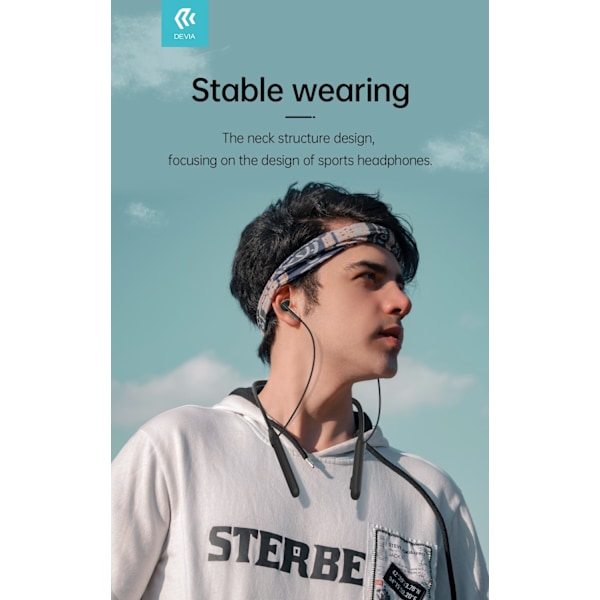 Devia Kintone Bluetooth Smart Trådlös Handsfree Neckband Svart