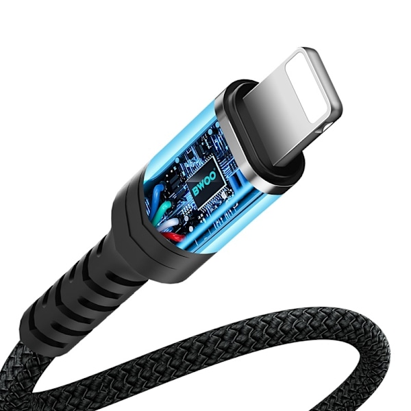 Lightning till 3,5 mm Aux Audio Jack Adapter för iPhone Mobiler - Svart Svart