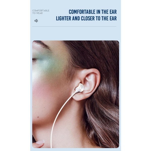 USB-C In-Ear Hörlurar med Mikrofon iPhone 15,16 /Samsung /Android Svart