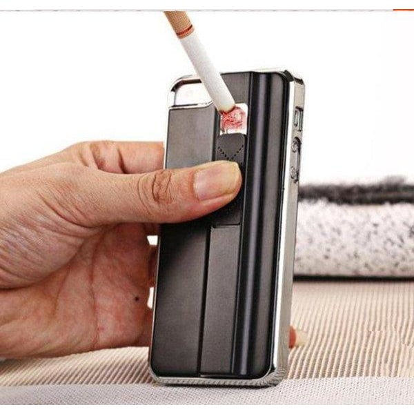 iPhone 6 / 6S - Bakstycket med Inbyggd Cigarettändare -Silver Silver