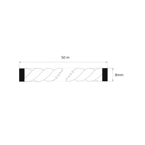 Jute reb 8mm 50 meter 8 mm
