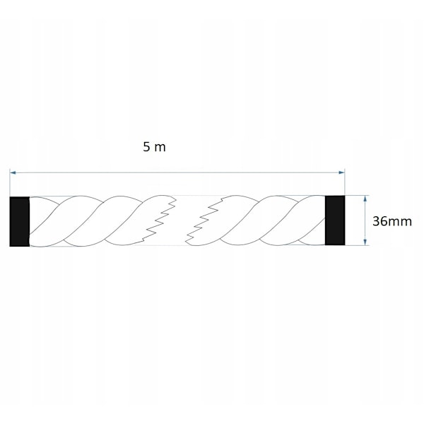 Jute reb 36mm 5 meter 36 mm
