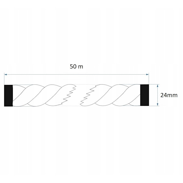 Jute rep 24mm 50 meter 24 mm