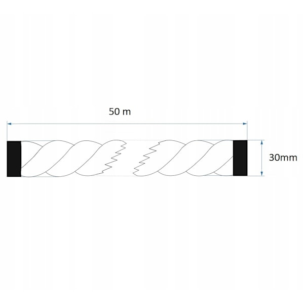 Jute reb 30mm 50 meter 30 mm