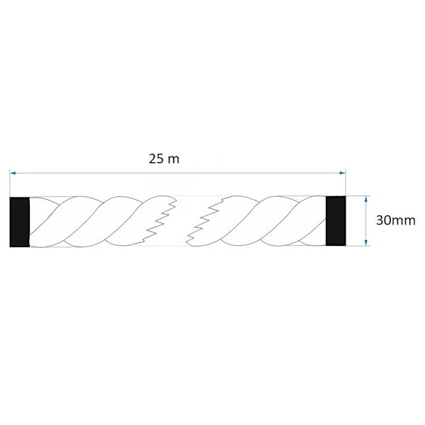 Juuttiköysi 30mm 25 metriä 30 mm