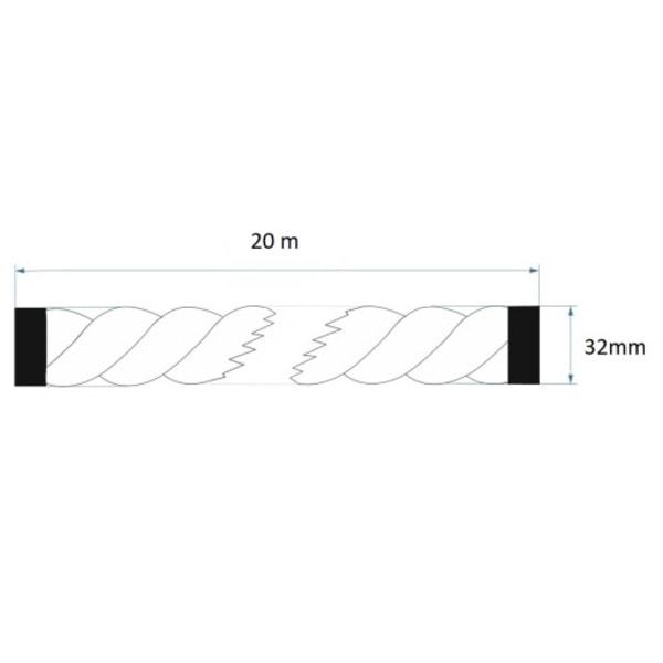 Jute reb 32mm 20 meter 32 mm