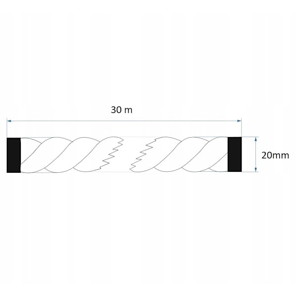 Jute rep 20mm 40 meter 20 mm
