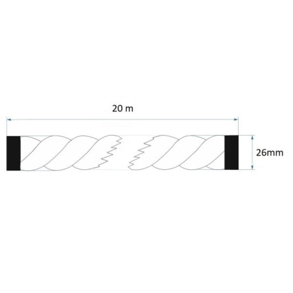 Jute reb 26mm 20 meter 26 mm