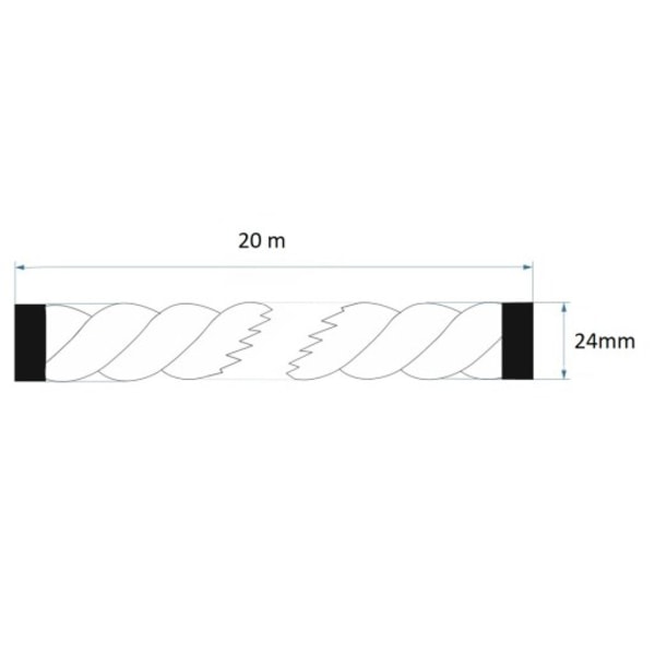 Jute reb 24mm 20 meter 24 mm
