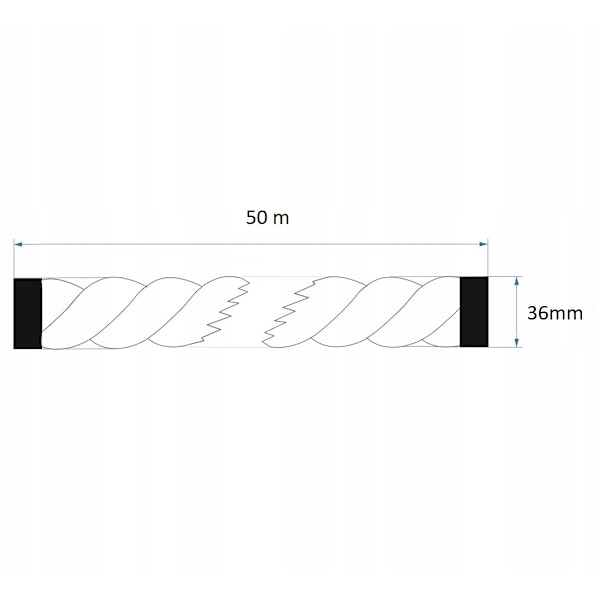 Jute rep 36mm 50 meter 36 mm
