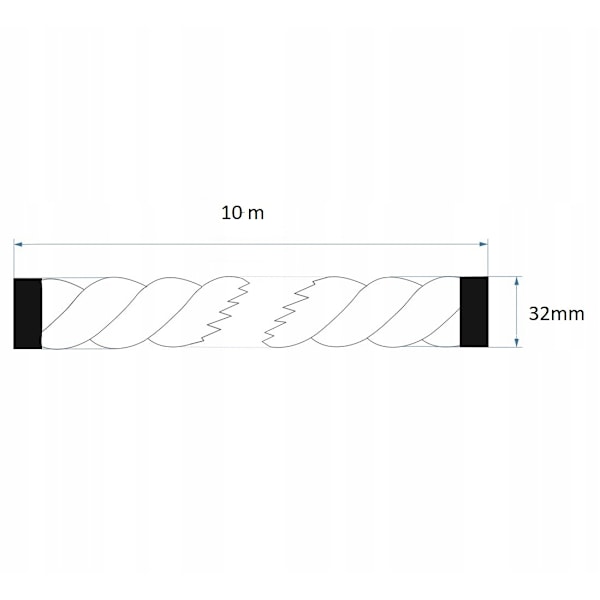 Juuttiköysi 32mm 10 metriä 32 mm
