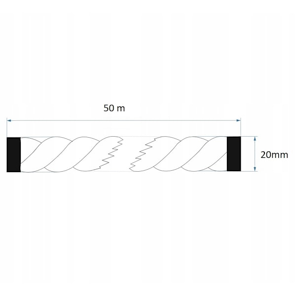 Jute reb 20mm 50 meter 20 mm